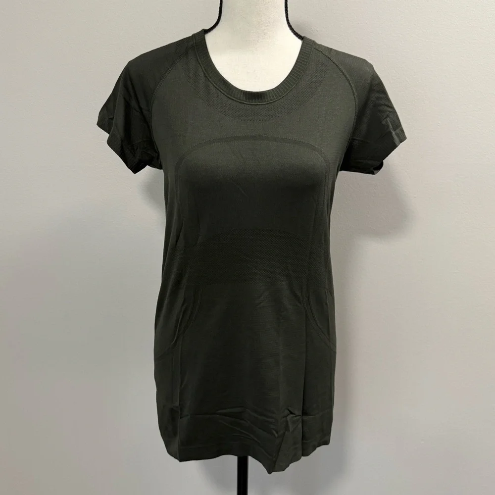 Lululemon Army Dark Green Swiftly Tech Short Sleeve Top - Picture 2 of 6